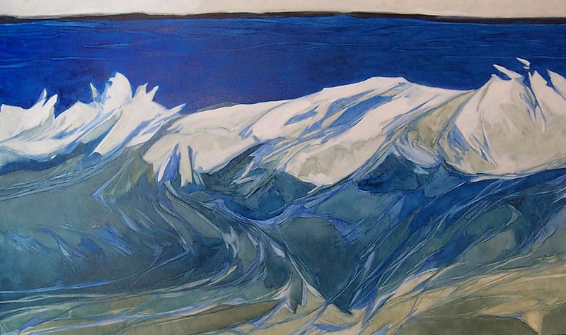 Making Waves,Strong current 5' x 3' oil on canvas, #015